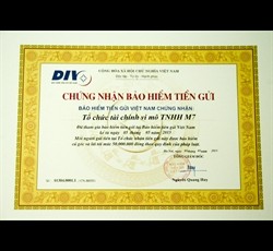 M7-MFI được nhận chứng chỉ bảo hiểm tiền gửi
